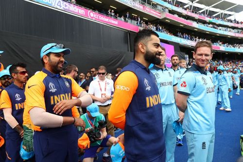 England & India getting ready for an encounter.