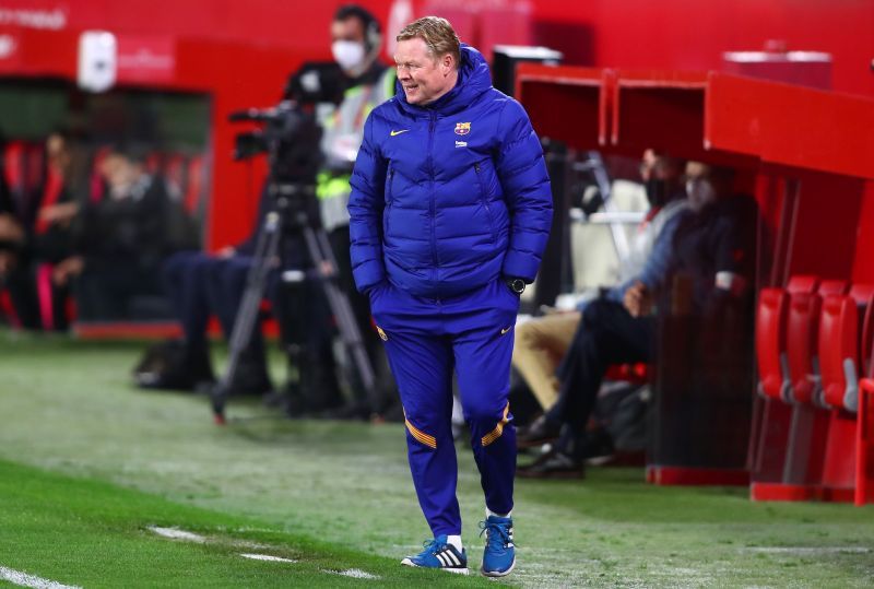 Ronald Koeman was coy over a potential Barcelona move for Borussia Dortmund&#039;s Erling Haaland