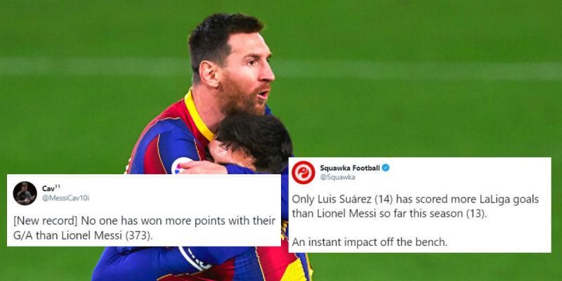 Lionel Messi was at it again for Barcelona