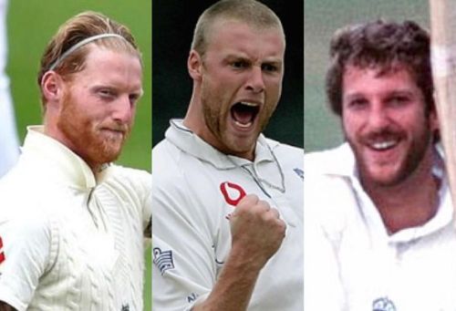 Ben Stokes, Andrew Flintoff and Ian Botham