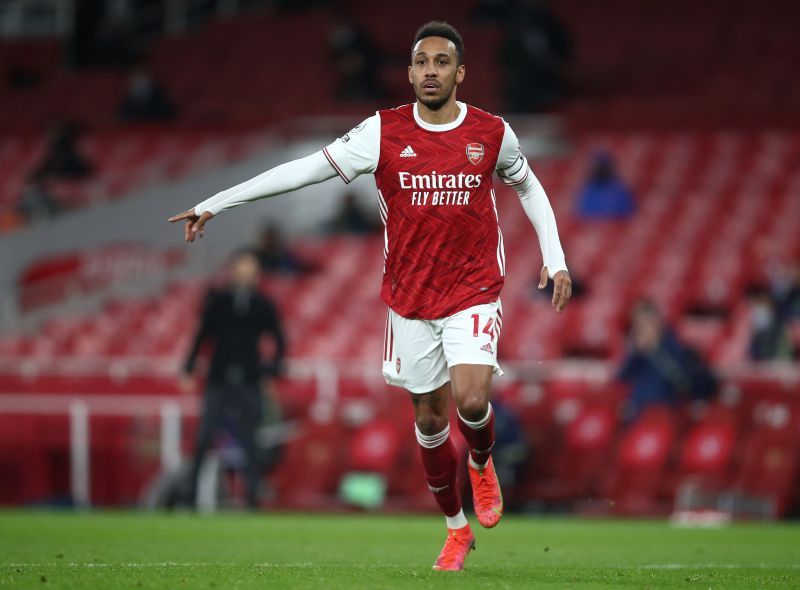 Pierre-Emerick Aubameyang in action for Arsenal