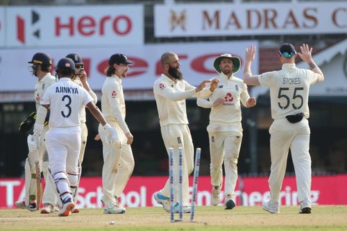 Ajinkya Rahane walks off after being dismissed by Moeen Ali