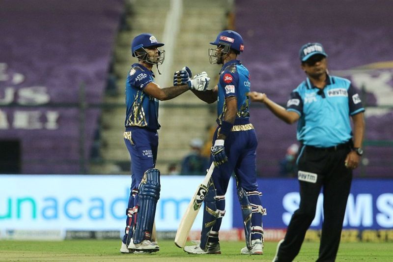 Suryakumar Yadav with Hardik Pandya (Image Courtesy: IPLT20.com)