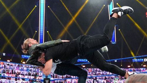 Roman Reigns laid out Edge on this week's SmackDown!