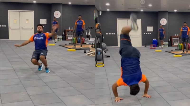 Rishabh Pant enjoyed his time at the gym before the pink-ball Test