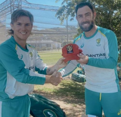 Adam Zampa and Glenn Maxwell. Pic: Adam Zampa/ Instagram