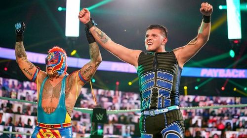 Rey Mysterio does not let up when he is training Dominik