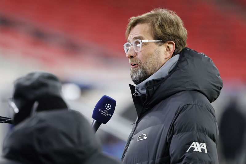 Liverpool manager Jurgen Klopp speaking to the press