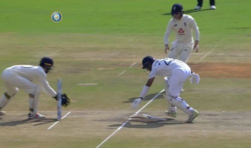 Cheteshwar Pujara was run out off Moeen Ali's bowling on Day 3