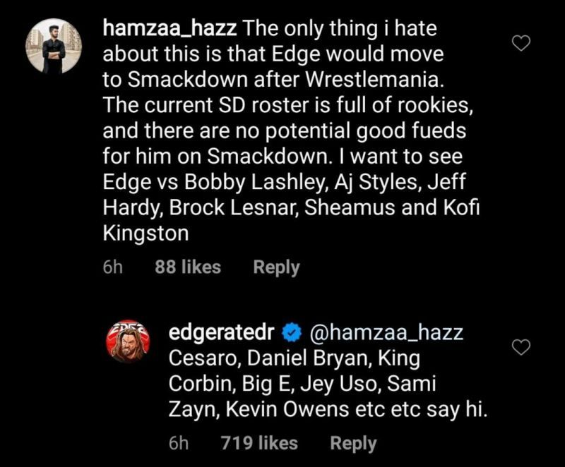 Edge's response