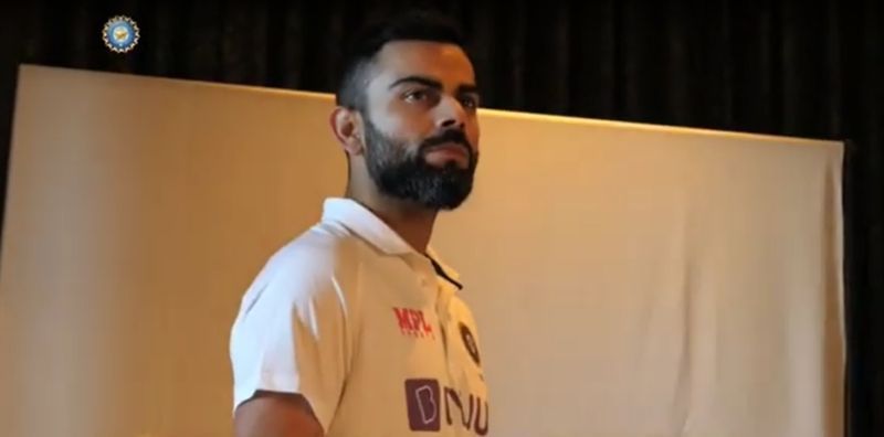 Virat Kohli taking part in Team India&#039;s photoshoot. Pic: BCCI