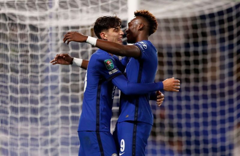 Tammy Abraham (right) and Kai Havertz (left) are fit to play against Southampton.