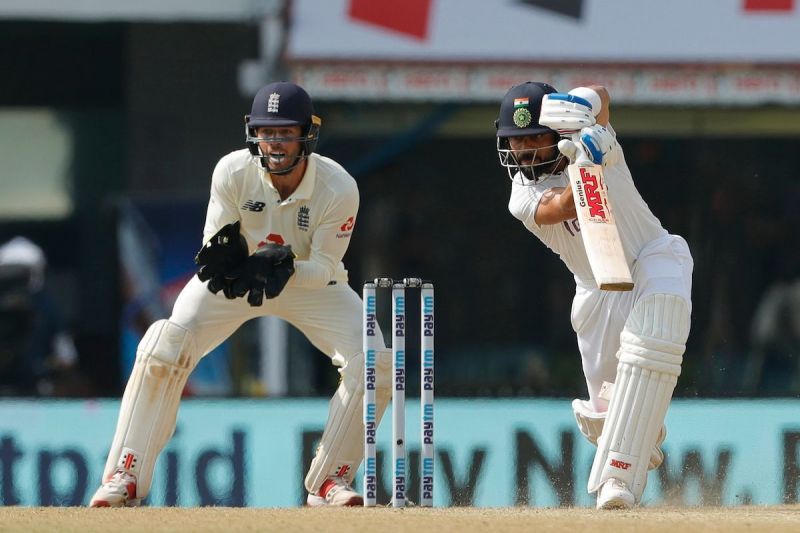Indian captain Virat Kohli looks assured on a difficult pitch