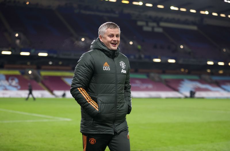 Manchester United manager Ole Gunnar Solskjaer looks on