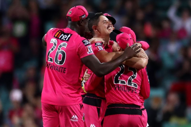 Sydney Sixers celebrating their 3rd BBL title win.