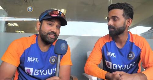 Rohit Sharma (left) and Ajinkya Rahane (right). Pic: BCCI