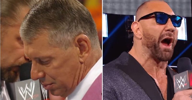 Triple H and Vince McMahon; Batista