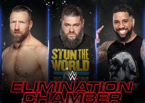 Daniel Bryan, Kevin Owens, and Jey Uso are all in the Elimination Chamber Match.