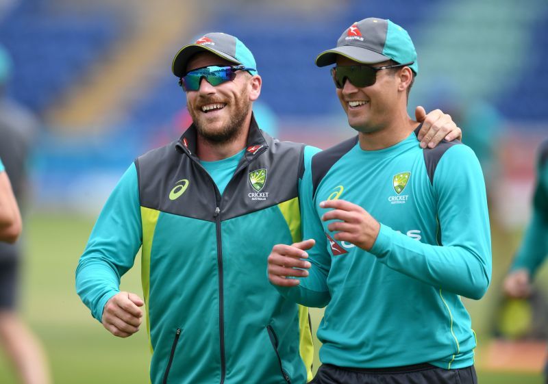 Aaron Finch (L) &amp; Marcus Stoinis (R)