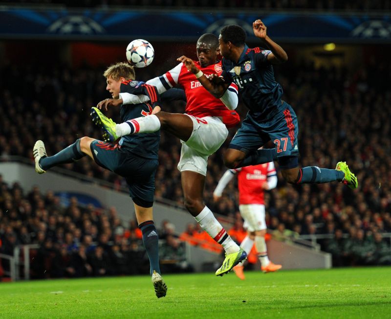 Kroos and Alaba in action for Bayern Munich