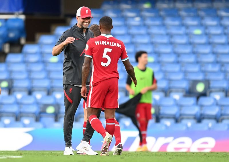 Jurgen Klopp (L) and Georginio Wijnaldum