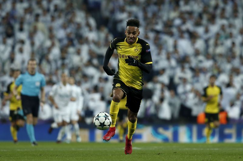 Aubameyang in action for Dortmund