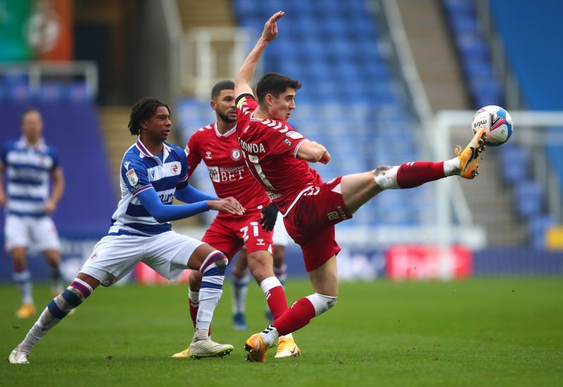 Reading take on Bristol City in EFL Championship action