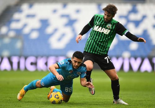 Manuel Locatelli in action for Sassuolo