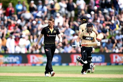 Action from New Zealand v Australia - T20 Game 2