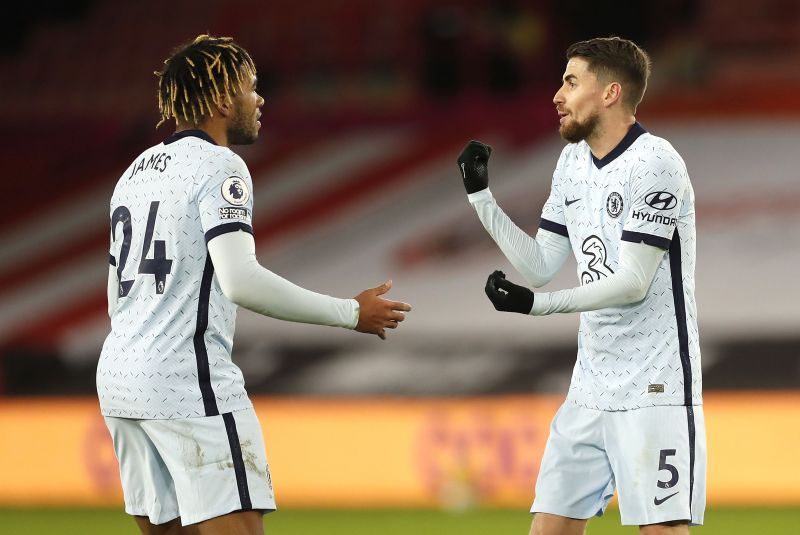 Jorginho (right) netted his second penalty in as many games for Chelsea.