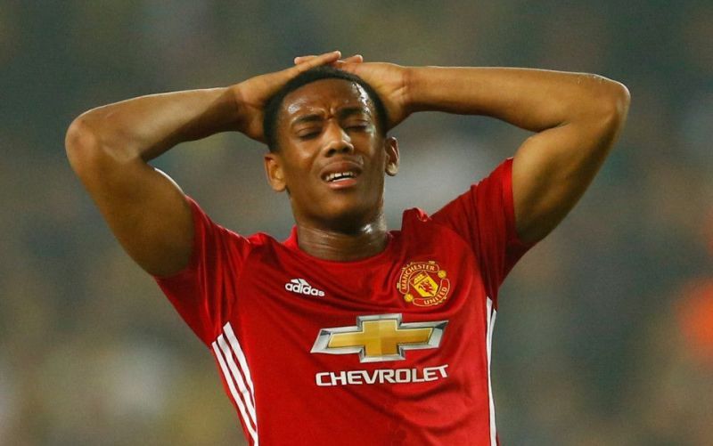 Anthony Martial failed to impact the game at Old Trafford