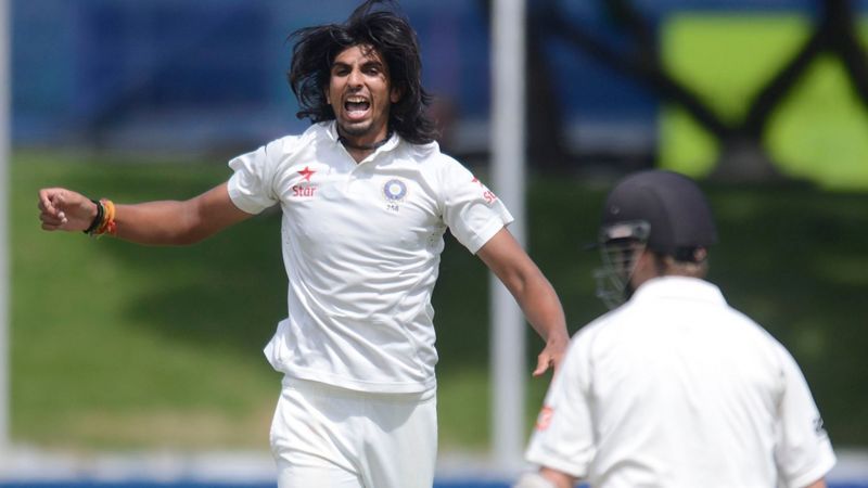 Ishant Sharma took a six-wicket haul in the 2014 Wellington Test.