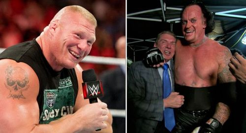 Brock Lesnar, The Undertaker, and Vince McMahon