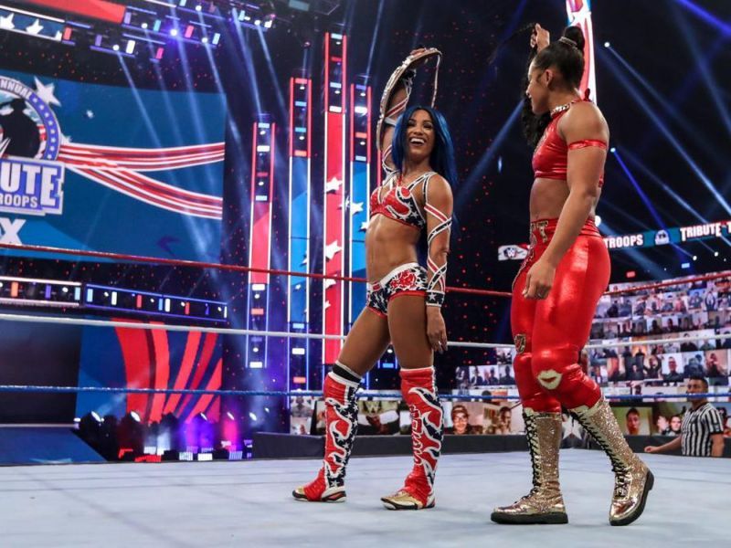 Sasha Banks and Bianca Belair in WWE