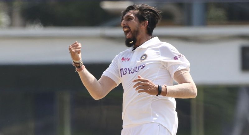 Ishant Sharma celebrates his 300th Test wicket. (Photo credit: BCCI)