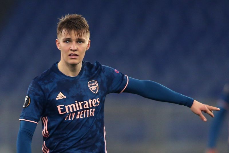 Martin Odegaard made his Europa League debut for Arsenal