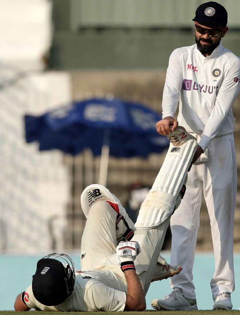 Virat Kohli and Joe Root (Photo credit: England Cricket)