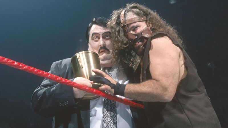 Paul Bearer (left) and Mankind (right)