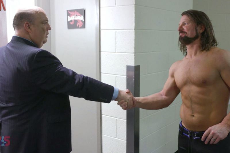 Paul Heyman and AJ Styles