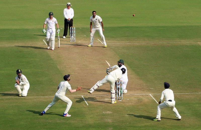 The Nagpur pitch offered excessive turn and uneven bounce (Image courtesy Cricket Australia)