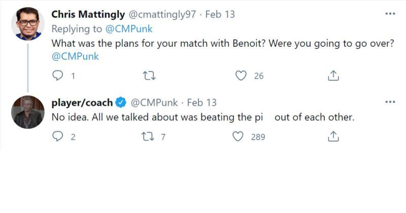 CM Punk's response to the question.