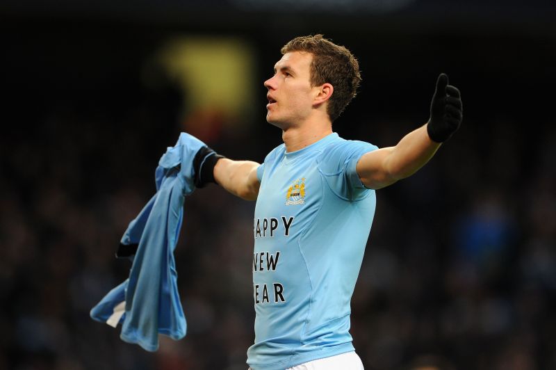 Edin Dzeko scored a number of important goals during his time at Manchester City.