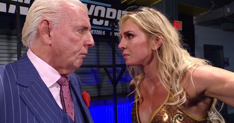 Ric and Charlotte Flair on Monday Night RAW.