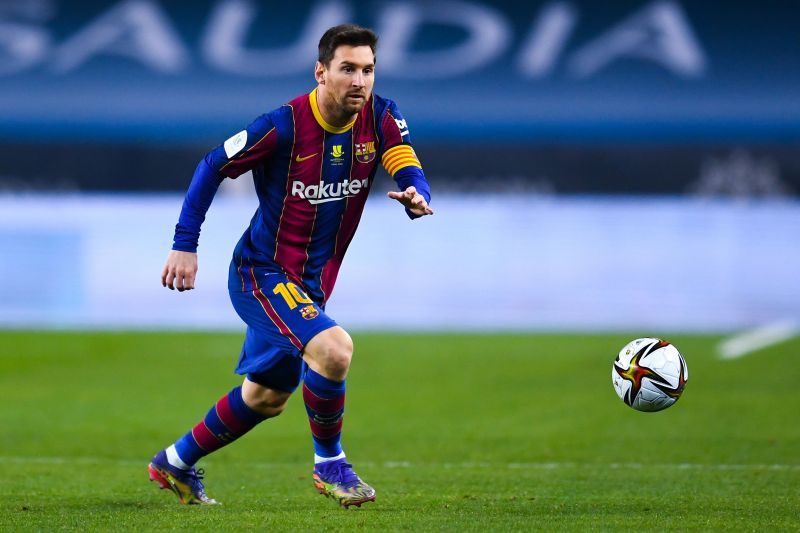 Lionel Messi in action for Barcelona