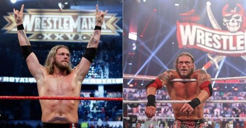 Edge after 2010 Royal Rumble (L); 2021 Royal Rumble (R)