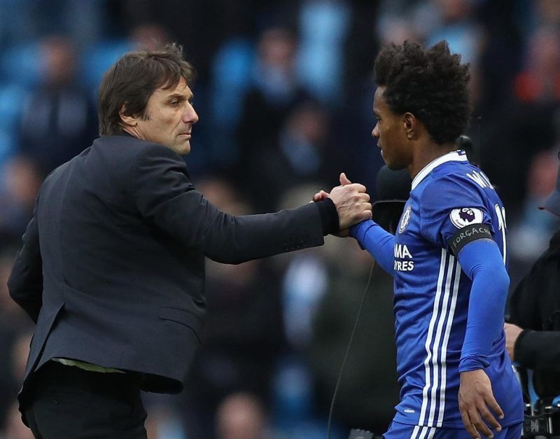 Antonio Conte and Willian did not work well as a pair at Chelsea