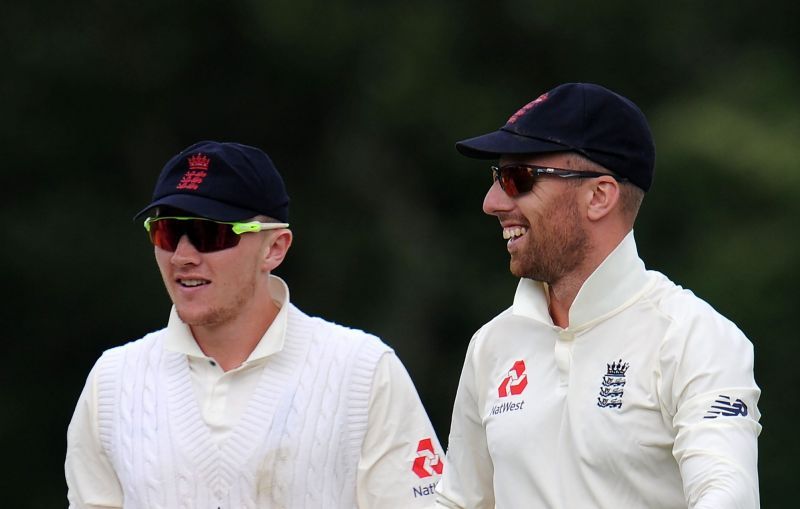 Jack Leach (right) and Dominic Bess (left) have their work cut out against India.