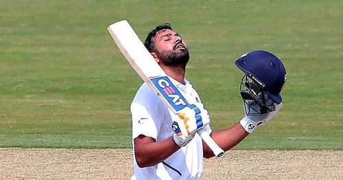 Rohit Sharma scored an unbeaten half-century on the first day of the third Test against England