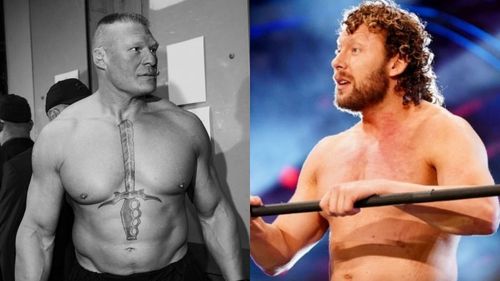 Brock Lesnar and Kenny Omega.