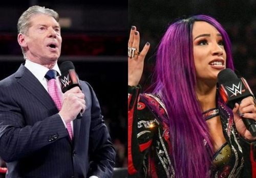 Vince McMahon and Sasha Banks